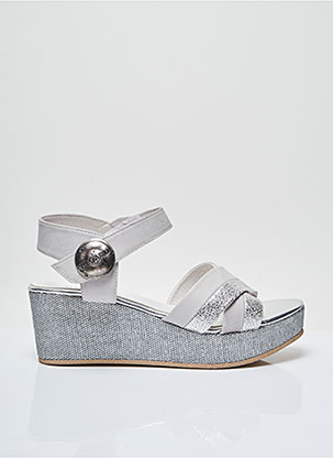 Sandales/Nu pieds gris REGARD pour femme