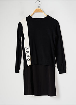 Robe mi-longue noir DKNY pour fille