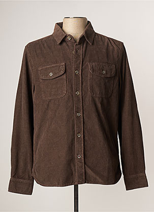 Chemise manches longues marron IRON AND RESIN pour homme