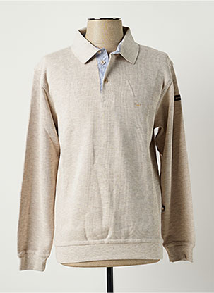 Pull beige MARINE & CO pour homme
