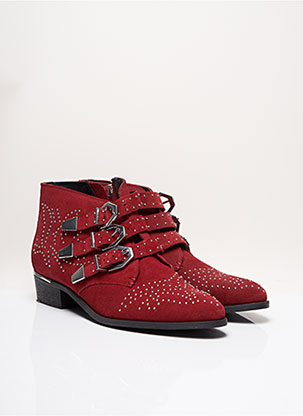 Bottines/Boots rouge BRONX pour femme