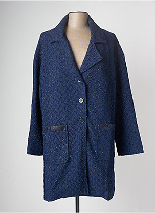 Manteau long bleu MULTIPLES pour femme