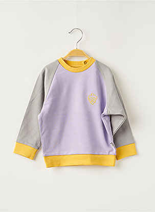 Sweat-shirt violet HELLO ELAÉ pour fille