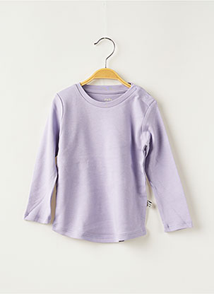 T-shirt violet HELLO ELAÉ pour fille