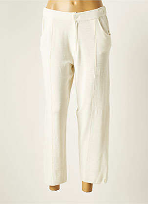 Pantalon 7/8 beige DOREE CACHEMIRE pour femme