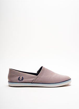 Slip ons gris FRED PERRY pour homme