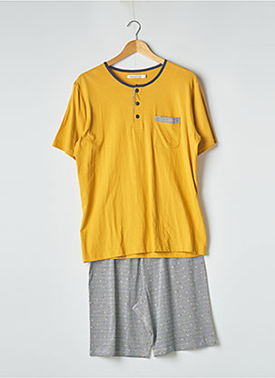 Pyjashort jaune CHRISTIAN CANE pour homme