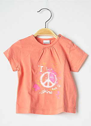 T-shirt orange 3 POMMES pour fille
