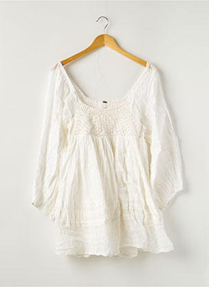 Robe courte beige FREE PEOPLE pour femme