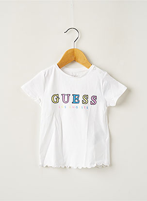 T-shirt blanc GUESS pour fille