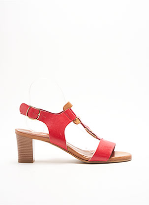 Sandales/Nu pieds rouge DÉNOUÉE pour femme