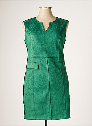 Robe mi-longue vert H F WOMAN COLLECTION pour femme