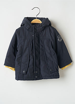 Blouson Enfant Garçon Avec Capuche Fourrure Artificielle - Manteau Chaud Zip + Boutons Pression (tailles 120 à 170)