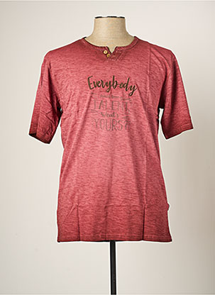 T-shirt rose HAJO pour homme