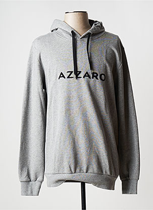 Sweat-shirt à capuche gris AZZARO pour homme