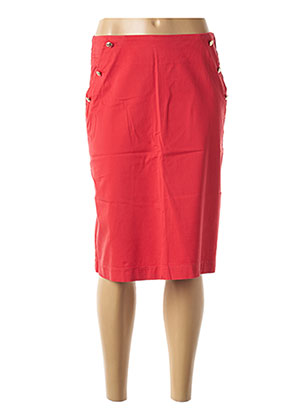 Jupe mi-longue rouge SAINT HILAIRE pour femme