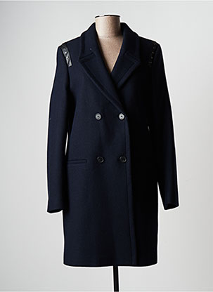 Manteau long bleu IKKS pour femme