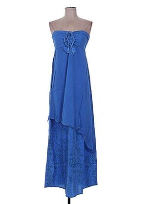 Robe longue bleu EMA TESSE pour femme