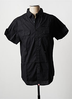 Chemise manches courtes noir D555 pour homme