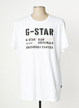 T-shirt blanc G STAR pour homme