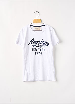 T-shirt blanc AMERICAN COLLEGE pour garçon