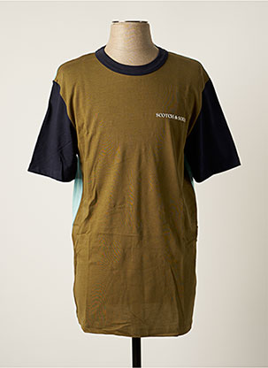 T-shirt vert SCOTCH & SODA pour homme