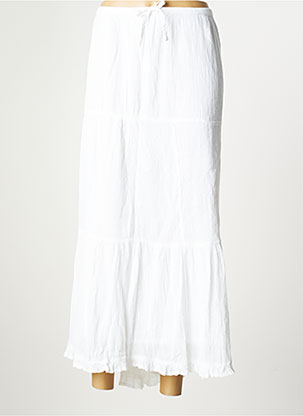 Jupe longue blanc ZHENZI pour femme