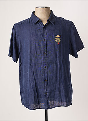 Chemise manches courtes bleu AERONAUTICA pour homme