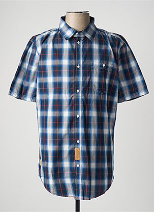 Chemise manches courtes bleu HERO BY JOHN MEDOOX pour homme