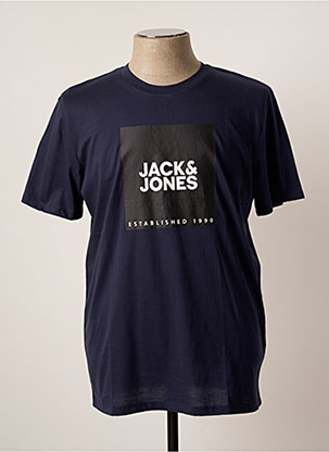 T-shirt bleu JACK & JONES pour homme
