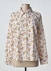 Robe Chemise Stretch JULIE GUERLANDE Taille 40, Blanc à Pois Bleus, Sans Manches, Fabriquée En France