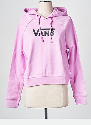 Sweat-shirt À Capuche Rose Vans Femme 2412784-rose00 Modz