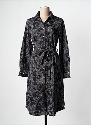 Robe Mi-longue Manches Longues Noir Elli White Femme 2148728